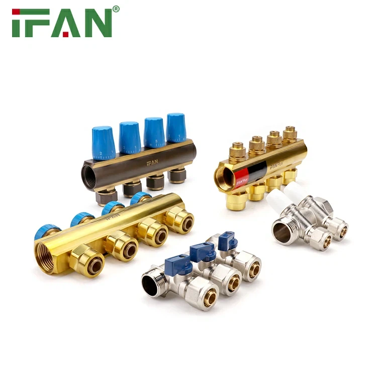 ब्रास मैनिफोल्ड आवासीय नलसाजी परियोजनाओं का समर्थन करता है